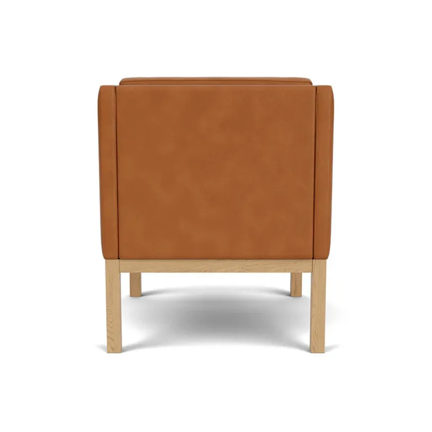 L46 MK155 lænestol, sort læder af Mogens Koch