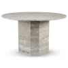 Lago Spisebord, travertin silver fra Wabi Sabi Nordic