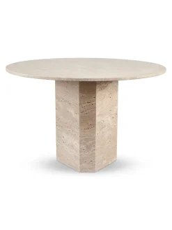 Lago Spisebord, travertin silver fra Wabi Sabi Nordic