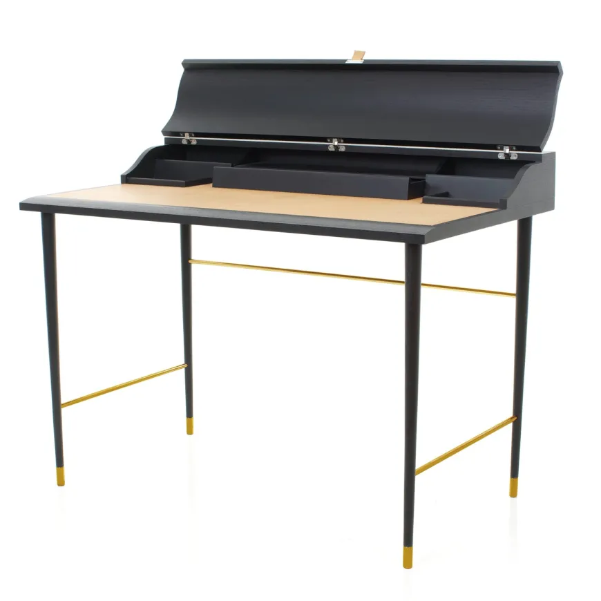 Laval Writing Desk i sort malet eg