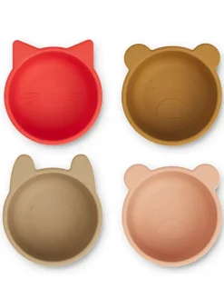 Malene silikoneskåle 4-pak, mustard fra Liewood