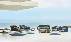 Mega Loungestol, inkl. hyndesæt fra Cane-line