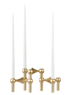 Nagel Lysestage, bronzeret messing fra STOFF Nagel