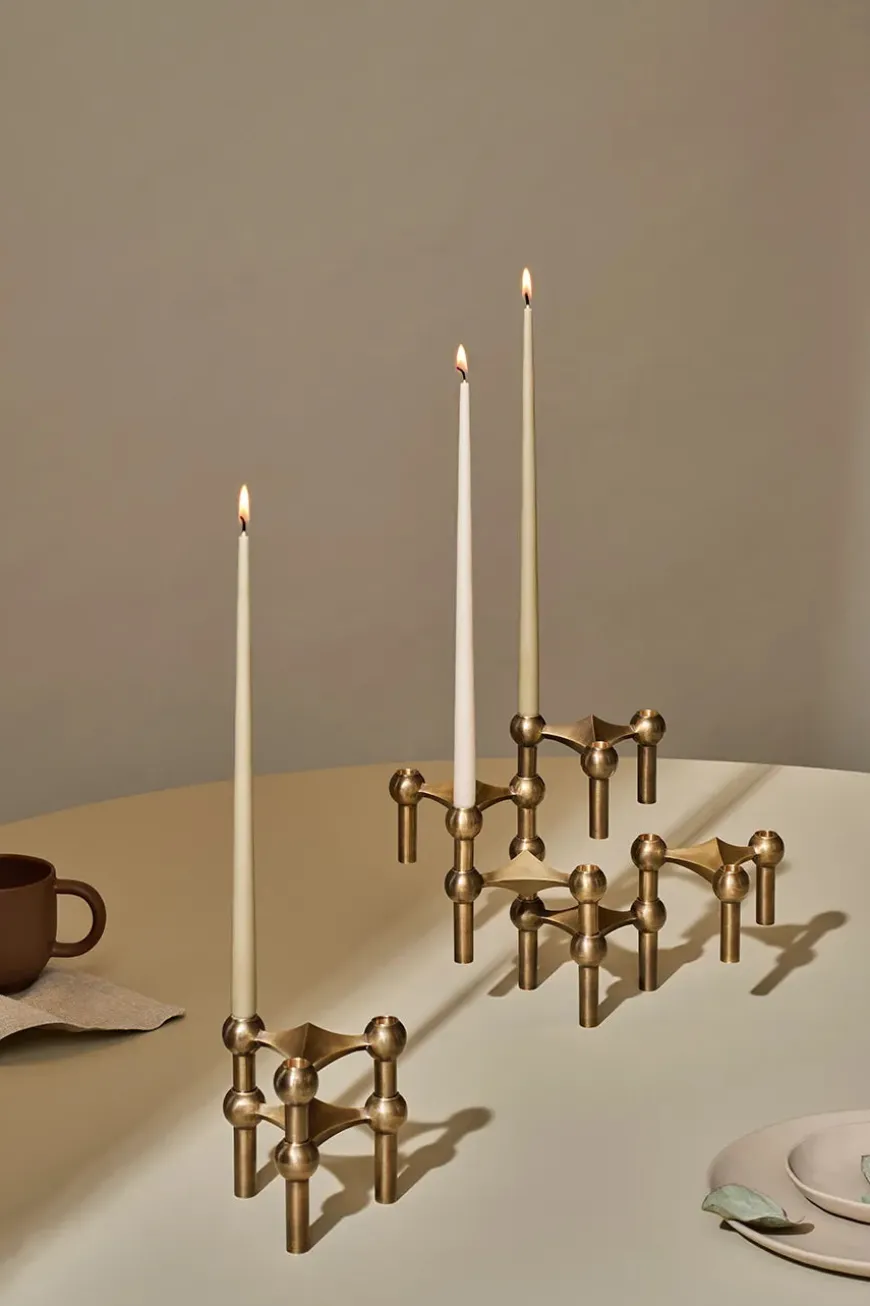 Nagel Lysestage, bronzeret messing fra STOFF Nagel