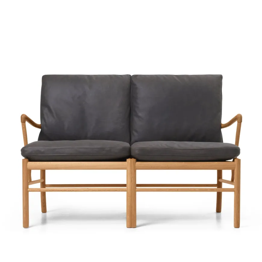 OW149-2 Colonial sofa eg olie, Terra-læder af Ole Wanscher