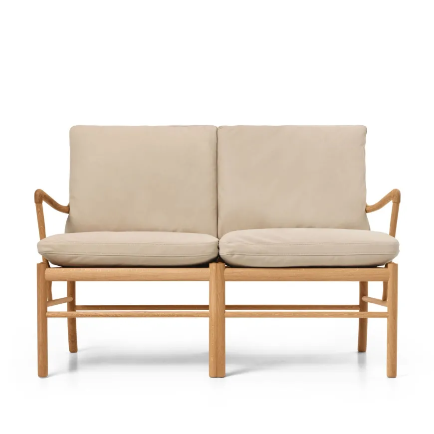 OW149-2 Colonial sofa valnød olie, Terra-læder af Ole Wanscher