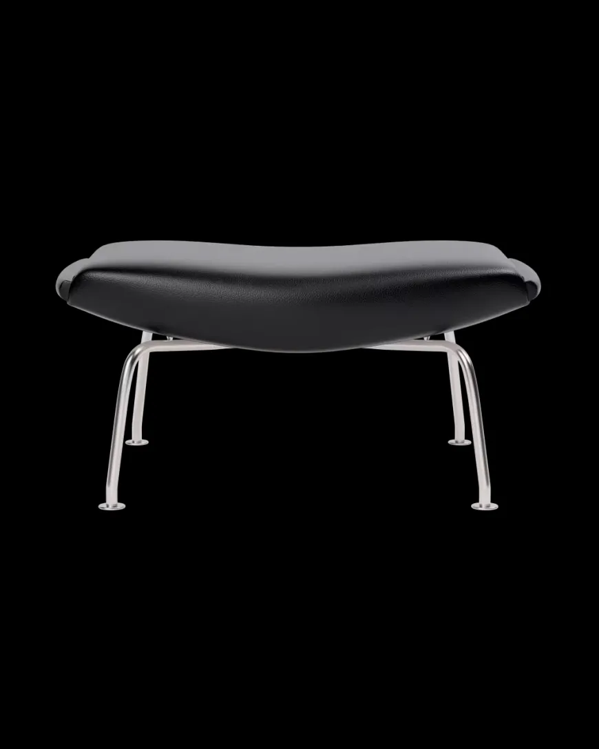 OX Skammel - Primo 88 læder i Sort af Hans J. Wegner