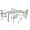 Palissade sæt, 6 armstole og bord i sky grey fra HAY