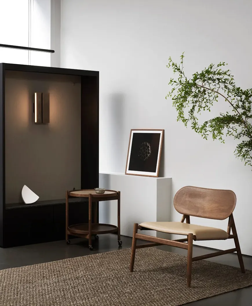 Papilio Double Væglampe, brushed brass fra Anour