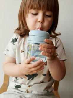 Pavia Tritan Straw Cup 280 ml, sea creature/sandy fra Liewood