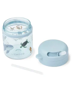 Pavia Tritan Straw Cup 280 ml, sea creature/sandy fra Liewood