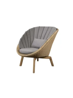 Peacock Loungestol, Flat Weave m/ben i teak fra Cane-line