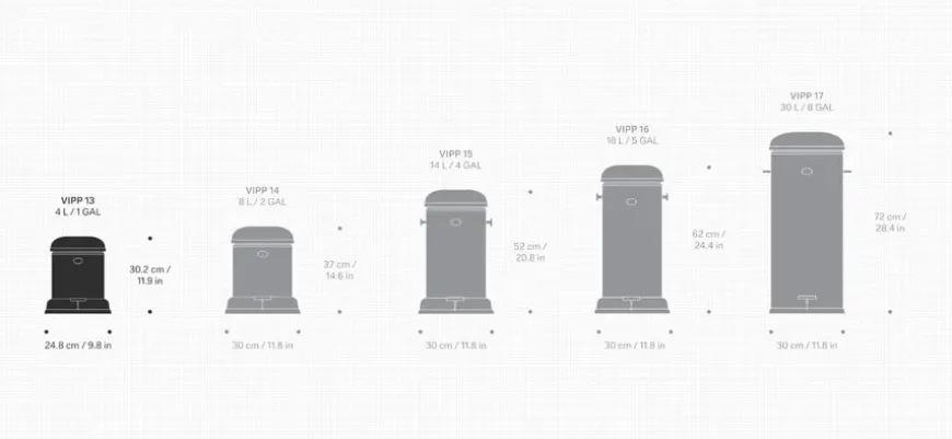 Pedalspand VIPP13 - 4 L, sort fra Vipp