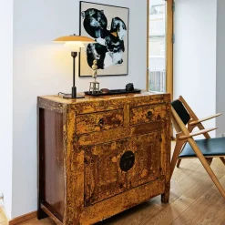 PH 3½-2½ Bordlampe, rød af Poul Henningsen