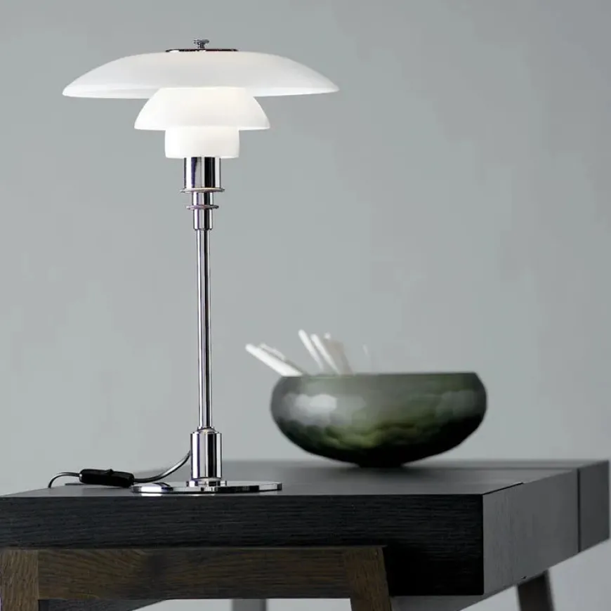 PH 3/2 Bordlampe, sort metalliseret fra Louis Poulsen