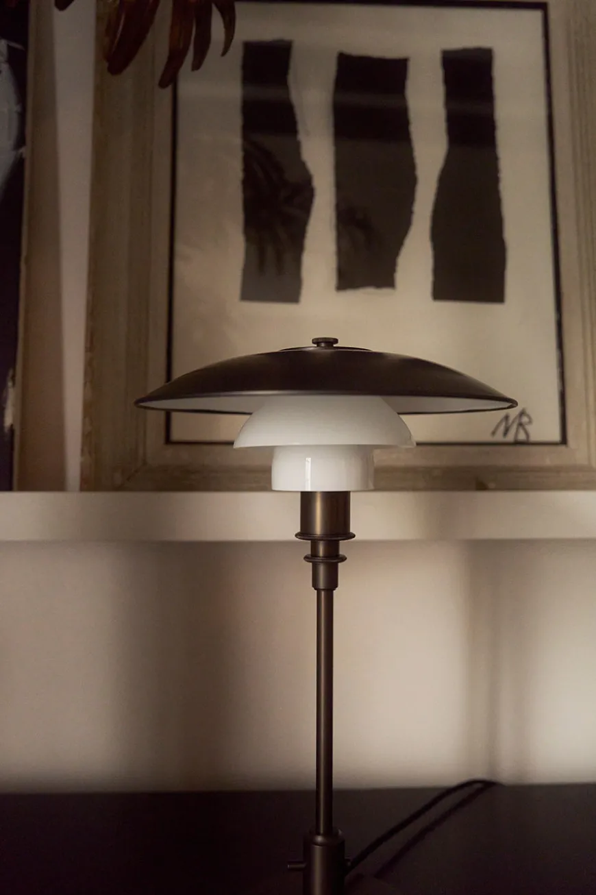 PH 3/2 Bordlampe, sort metalliseret fra Louis Poulsen