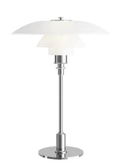 PH 3½-2½ Glas Bordlampe, højglansforkromet fra Louis Poulsen