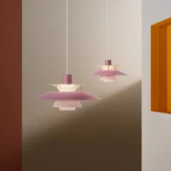 PH 5 pendel, Pastel Blue Rose Peach af Poul Henningsen