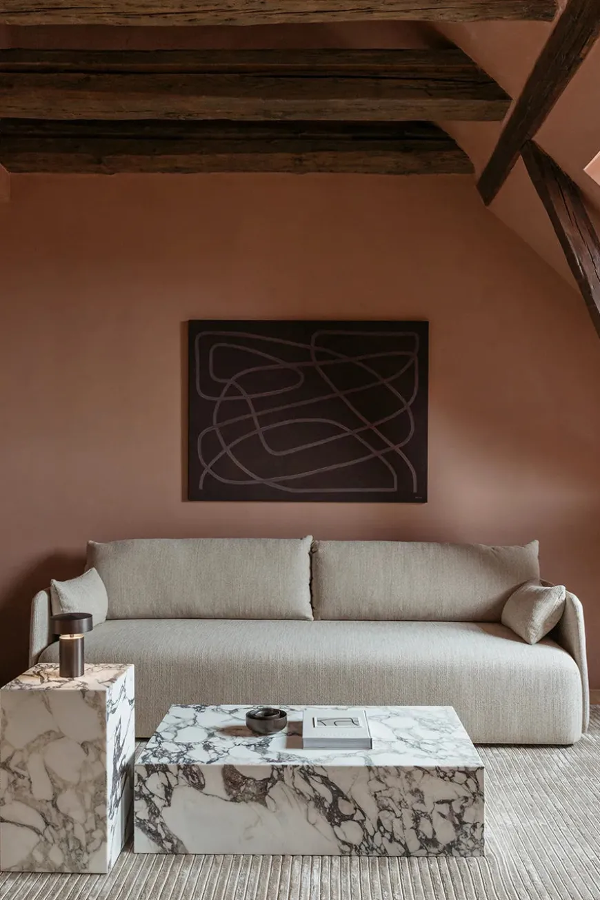 Plinth Tall, grey galaxy marble fra Audo Copenhagen