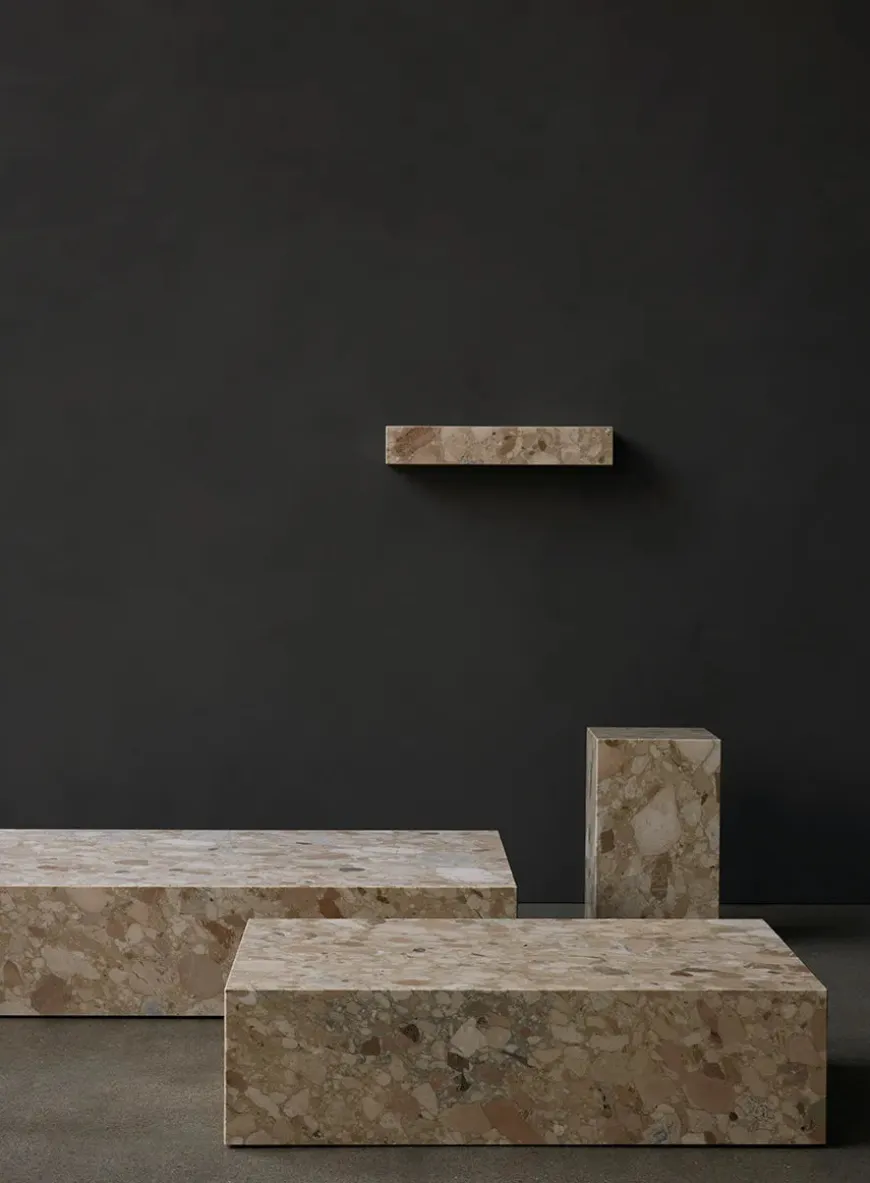 Plinth Tall, grey galaxy marble fra Audo Copenhagen