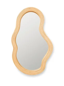 Pond Mirror Medium, rattan fra Ferm Living