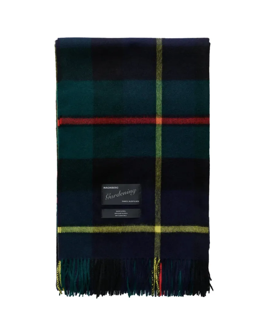 Queen blanket - Field yellow tartan fra Magniberg