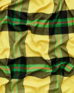 Queen blanket - Field yellow tartan fra Magniberg