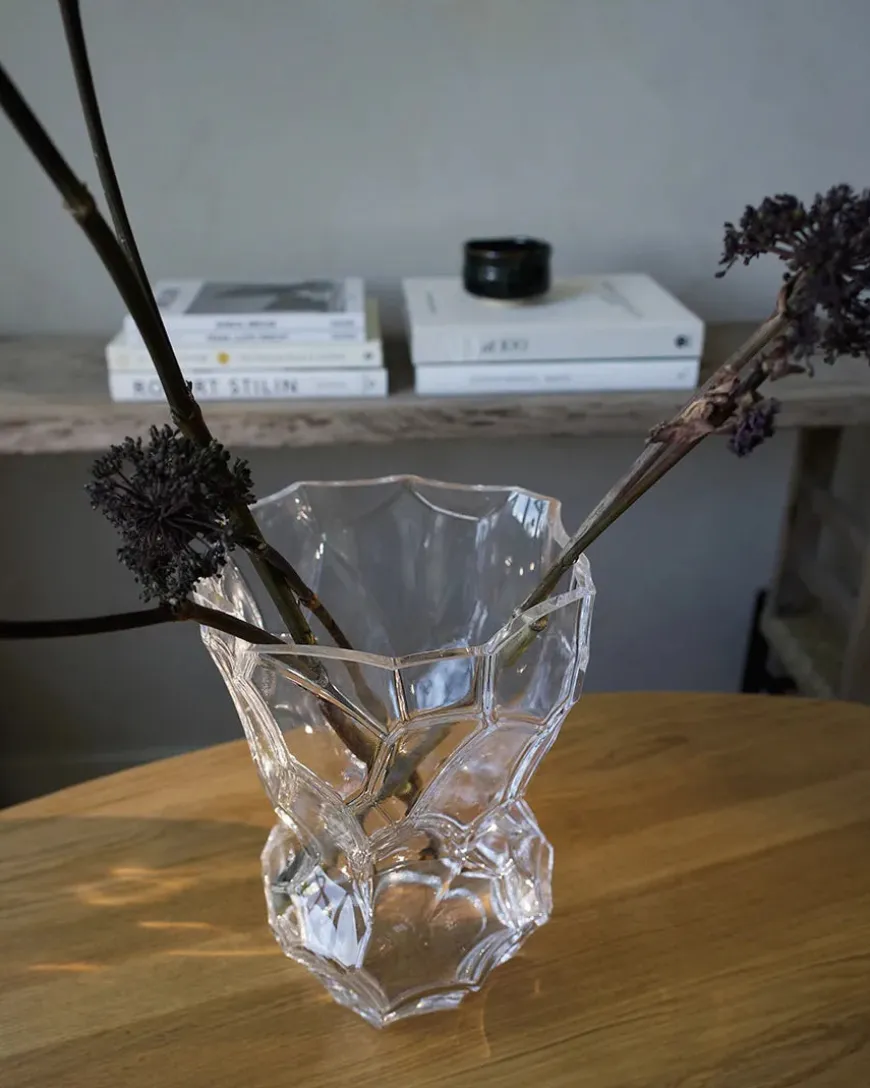 Reflection Vase, klar glas fra Hein Studio