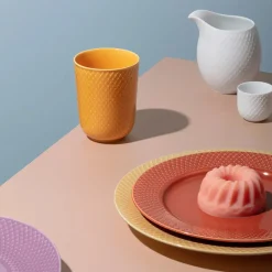 Rhombe krus, gul fra Lyngby Porcelæn