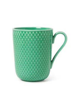 Rhombe krus m. hank, grøn fra Lyngby Porcelæn