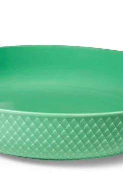 Rhombe serveringsskål, grøn fra Lyngby Porcelæn
