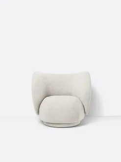 Rico Lounge Chair, bouclé i off-white fra Ferm Living