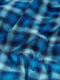 Rodeo Duvet Cover, neon blue check fra Magniberg