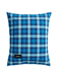 Rodeo Pillow Case, neon blue check fra Magniberg