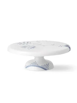 Royal Copenhagen Blå Mega Riflet, fad på fod 29,5 cm