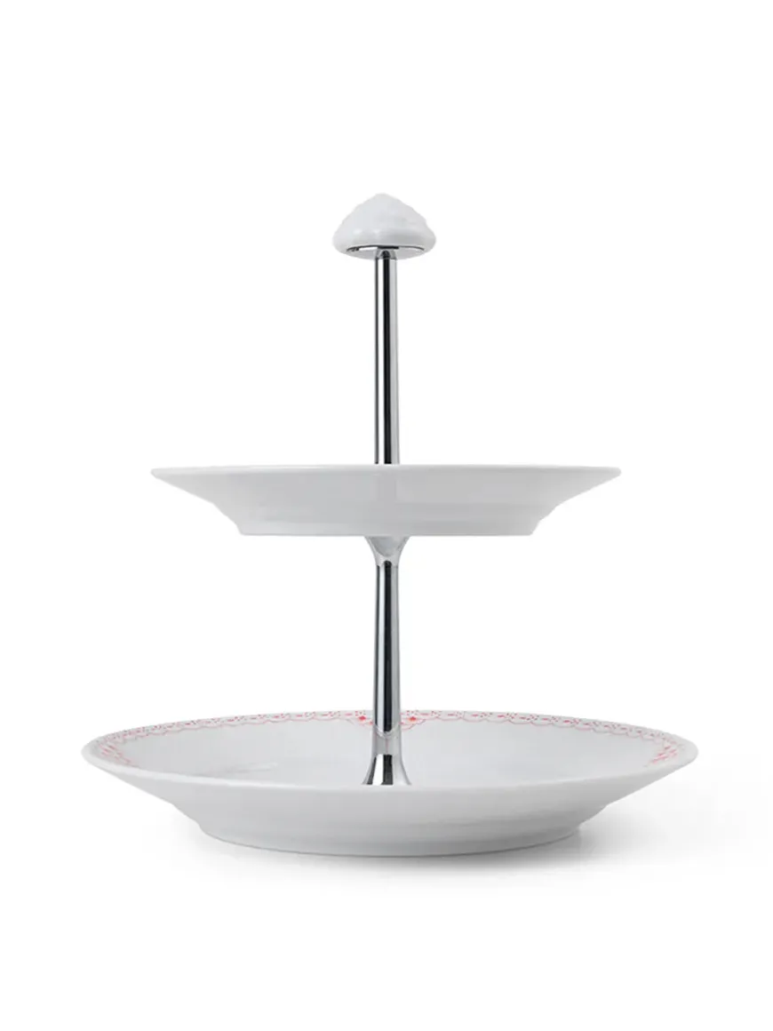 Royal Copenhagen Blå Mega Riflet, étagère 3 lag