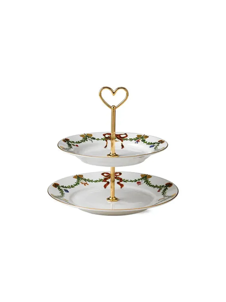 Royal Copenhagen Blå Mega Riflet, étagère 3 lag