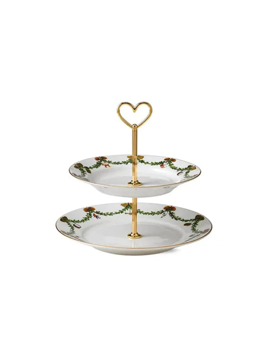 Royal Copenhagen Blå Mega Riflet, étagère 3 lag