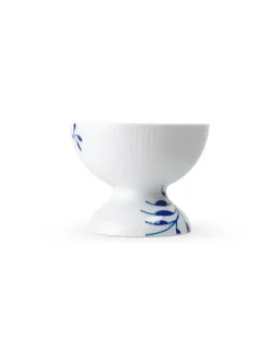 Royal Copenhagen Blå Mega Riflet Skål på fod, 8 cm