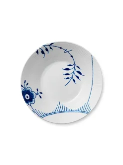 Royal Copenhagen Blå Mega Riflet, dyb tallerken 24 cm