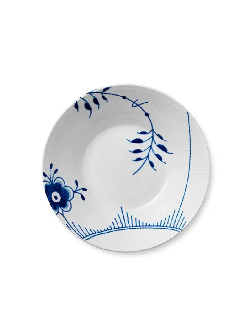 Royal Copenhagen Blå Mega Riflet, dyb tallerken 24 cm