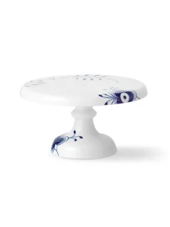 Royal Copenhagen Blå Mega Riflet, fad på fod 23 cm