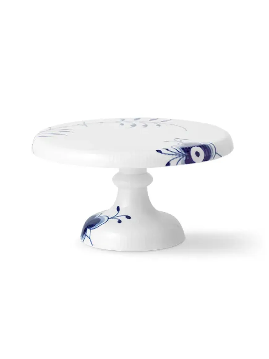 Royal Copenhagen Blå Mega Riflet, fad på fod 23 cm