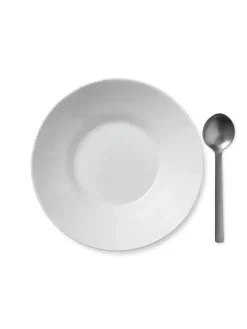 Royal Copenhagen Hvid Elements, dyb tallerken 25 cm