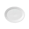 Royal Copenhagen Hvid Riflet, oval tallerken 34 cm