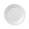 Royal Copenhagen Hvid Riflet, tallerken 25 cm