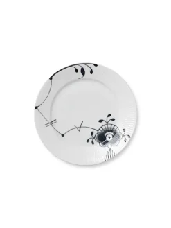 Royal Copenhagen Hvid Riflet, tallerken 22 cm