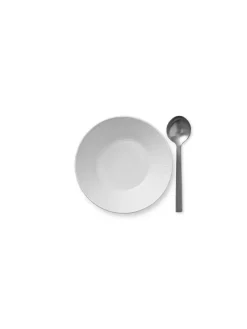 Royal Copenhagen Hvid Riflet, dyb tallerken 17 cm