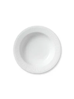 Royal Copenhagen Hvid Riflet, pastatallerken 30 cm