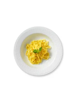 Royal Copenhagen Hvid Riflet, pastatallerken 30 cm